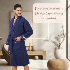 Rangoli Sunshine 500 GSM Cotton Bathrobe For Men