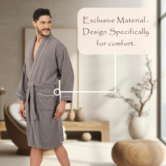 Rangoli Sunshine 500 GSM Cotton Bathrobe For Men