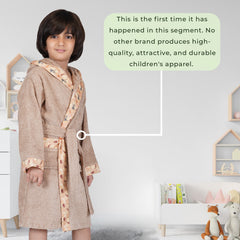 Rangoli Kids Bamboo Hooded Bathrobe | 500 GSM Ultra-Soft & Lightweight | 100% Bamboo Fabric for Gentle Comfort | Highly Absorbent & Breathable | Perfect for Bath, Swim, and Relaxation | Available in Various Sizes