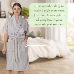 Rangoli Royal Bamboo Bathrobe for Women | Eco-Friendly, Ultra-Soft & Lightweight | 100% Bamboo Fiber | Highly Absorbent, Breathable & Gentle on Skin |