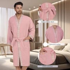 Rangoli Sakura Cotton Adult Bathrobe for Men 420 GSM