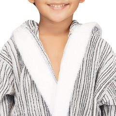 Rangoli Tonal 100% Cotton  Hooded Kids Bathrobe 400 GSM for Gils and Boys