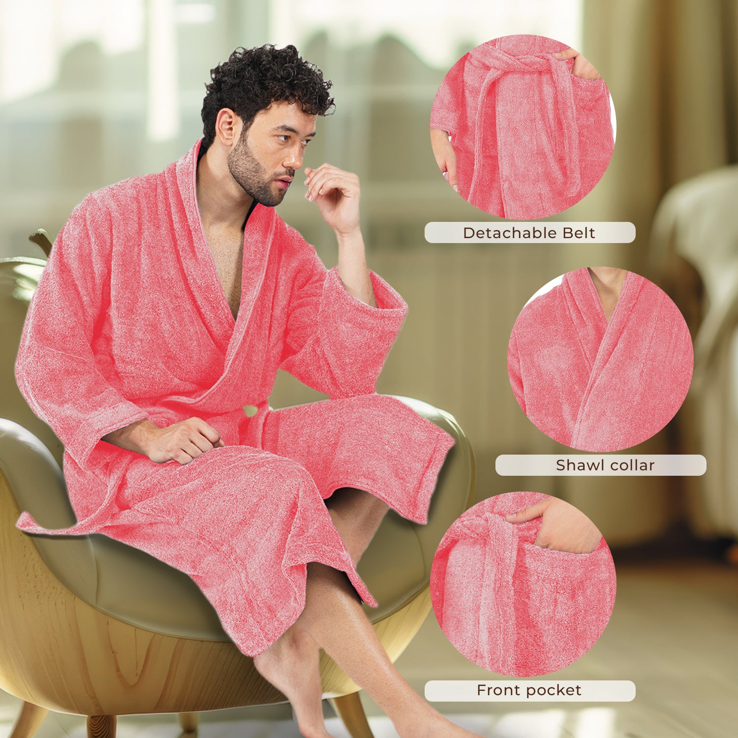 Canningvale 550 GSM Cotton Bathrobe For Men