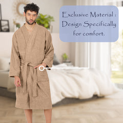 Rangoli Noble Cotton Adult Bathrobe for Men 400 GSM