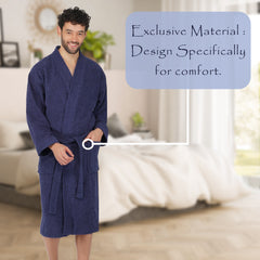 Rangoli Noble Cotton Adult Bathrobe for Men 400 GSM