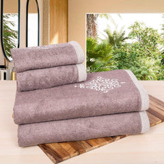 Royal Bamboo 500 GSM Towel Set of 4 | 100% Bamboo (2 Bath Towels + 2 hand Towels) - Rangoli