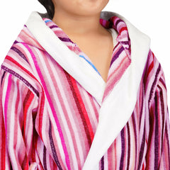 Rangoli Tonal 100% Cotton  Hooded Kids Bathrobe 400 GSM for Gils and Boys