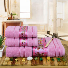 Royal Designed Rajvanshi 440 GSM Cotton Set of 3 (1 Bath & 2 Hand Towels) - Rangoli