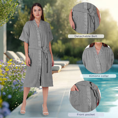 Rangoli Sakura Cotton Adult Bathrobe for Women 550 GSM