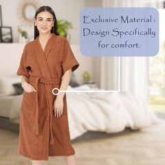 Rangoli Noble Cotton Adult Bathrobe for Women 400 GSM