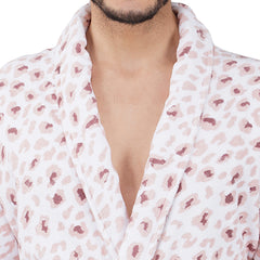 Rangoli Leopard 450 GSM Premium Cotton Bathrobe for Men