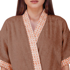 Rangoli Sakura Cotton Adult Bathrobe for Women 550 GSM