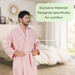 Rangoli Royal Bamboo Bathrobe for Men | Ultra-Soft & Lightweight | 100% Bamboo Fabric | Highly Absorbent, Eco-Friendly & Breathable