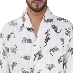 Rangoli Jaguar Cotton Bathrobe for Men