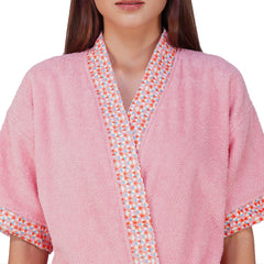 Rangoli Sakura Cotton Adult Bathrobe for Women 550 GSM