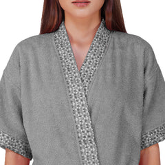 Rangoli Sakura Cotton Adult Bathrobe for Women 550 GSM