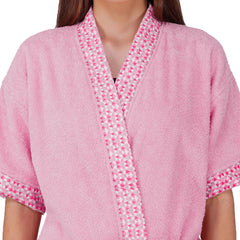 Rangoli Sakura Cotton Adult Bathrobe for Women 550 GSM