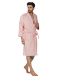 Rangoli Organic Bamboo Bathrobe for Men | Peach