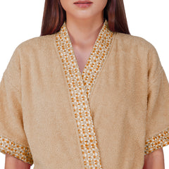 Rangoli Sakura Cotton Adult Bathrobe for Women 550 GSM