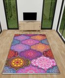 Rangoli Geometrical Design Anti Skid Carpet - Rangoli