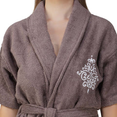 Rangoli Royal Bamboo Bathrobe for Women | Eco-Friendly, Ultra-Soft & Lightweight | 100% Bamboo Fiber | Highly Absorbent, Breathable & Gentle on Skin |