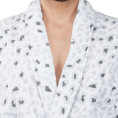 Rangoli Leopard 450 GSM Premium Cotton Bathrobe for Men