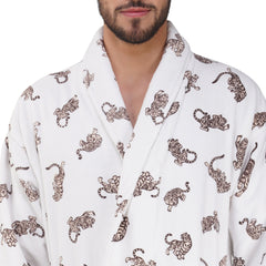 Rangoli Jaguar Cotton Bathrobe for Men