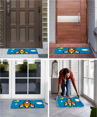 Rangoli Super Soft  Kids Rug (40x60 cm) Microfiber 2500 GSM Door Mat Super Absorbent Anti Skid Mats for Bathroom/Bedroom/Kitchen/Door Mat/Floor Mat