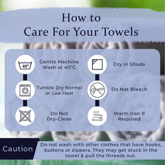 Trio 100% Cotton Bath Towel Set of 2 (550 GSM)