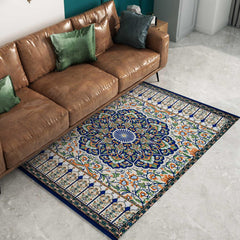 Rangoli English Contemporary Design Anti Skid Carpet - Rangoli