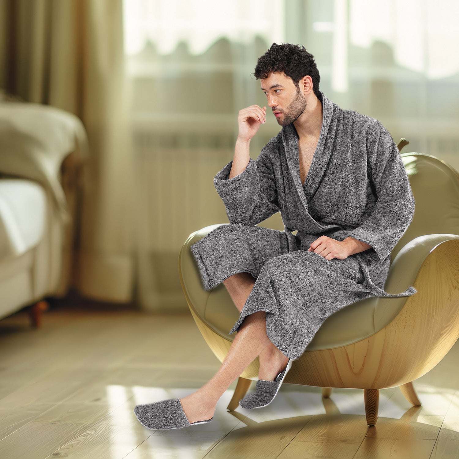 Canningvale 550 GSM Cotton Bathrobe For Men