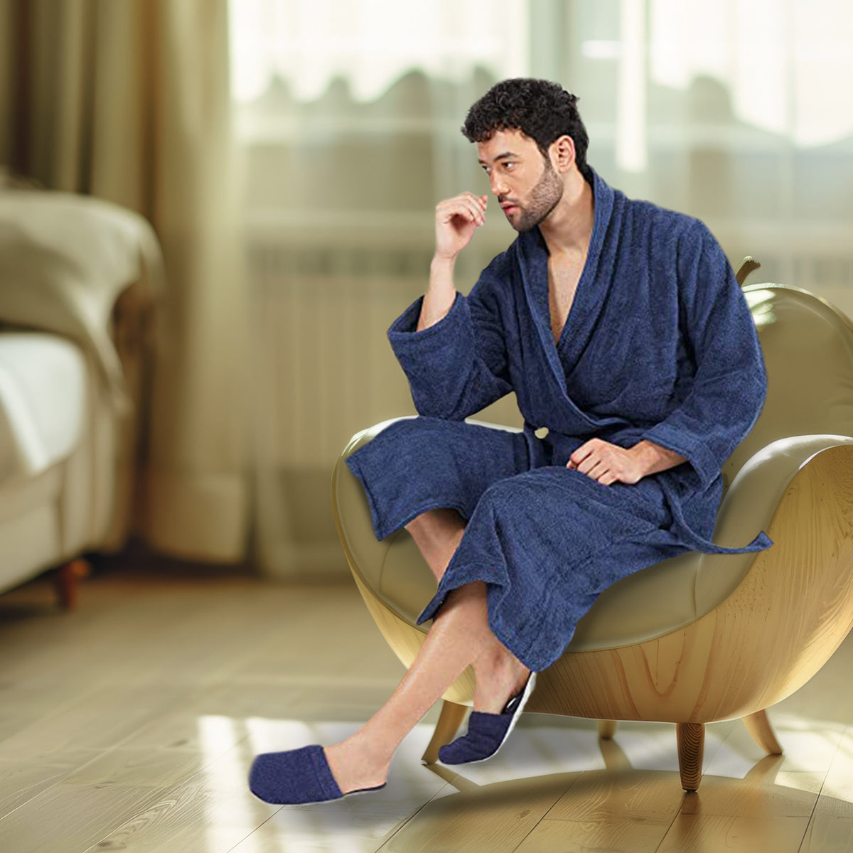 Canningvale 550 GSM Cotton Bathrobe For Men