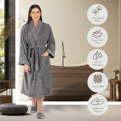 Canningvale  550 GSM Cotton Bathrobe  for Women