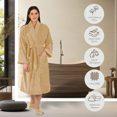 Canningvale  550 GSM Cotton Bathrobe  for Women