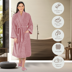 Canningvale  550 GSM Cotton Bathrobe  for Women