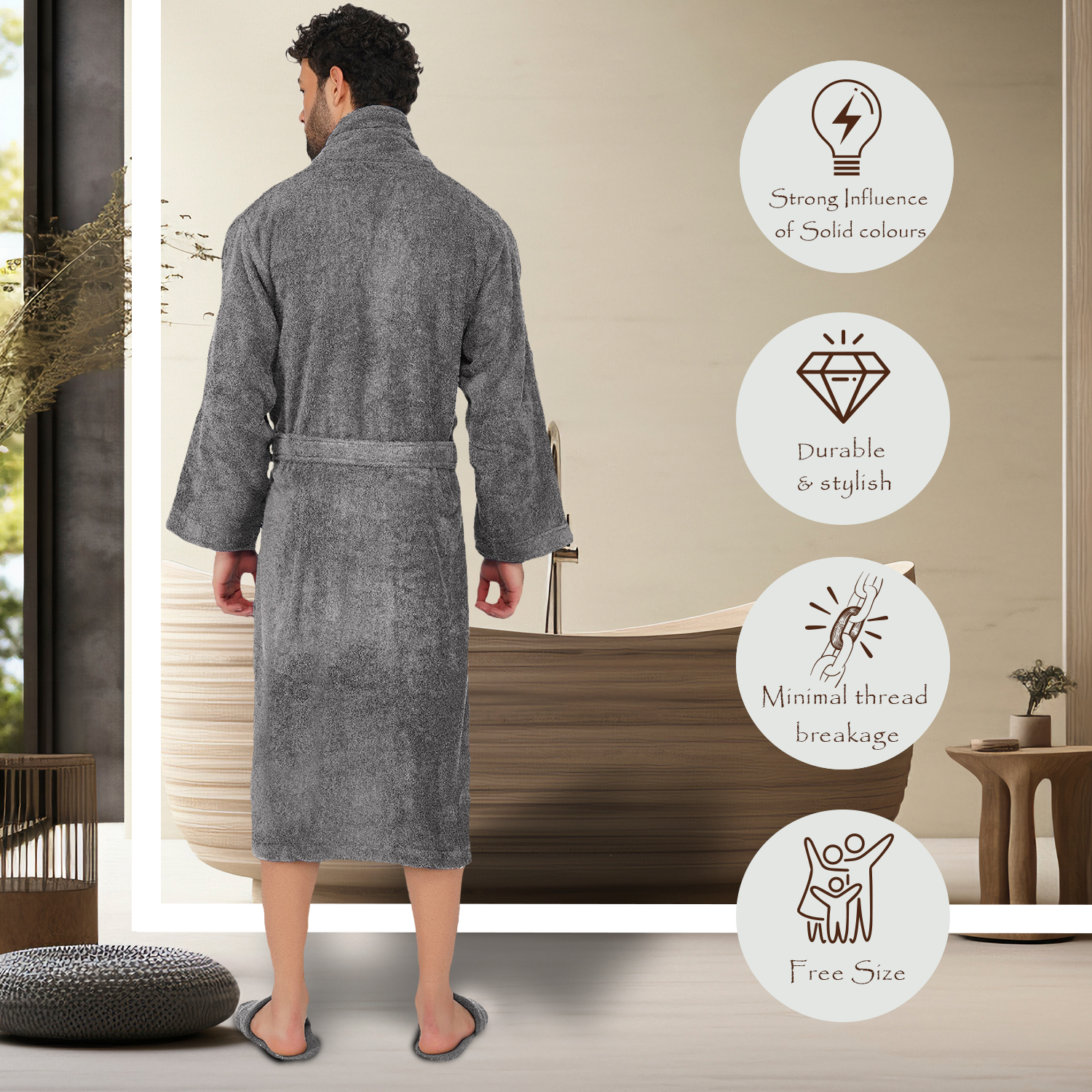 Canningvale 550 GSM Cotton Bathrobe For Men