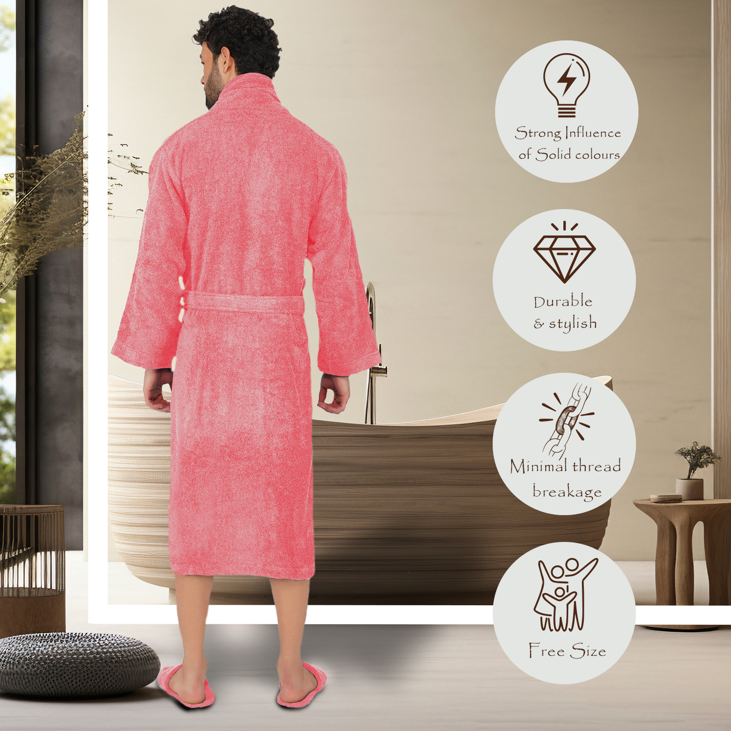 Canningvale 550 GSM Cotton Bathrobe For Men