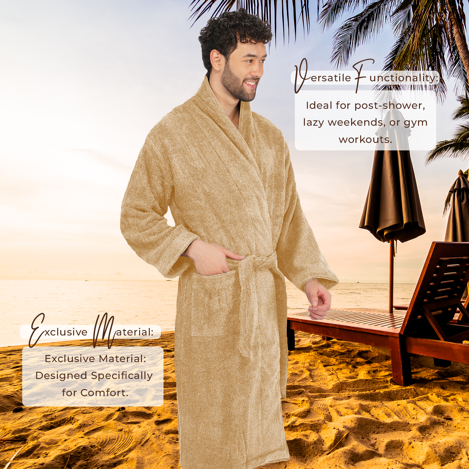 Canningvale 550 GSM Cotton Bathrobe For Men