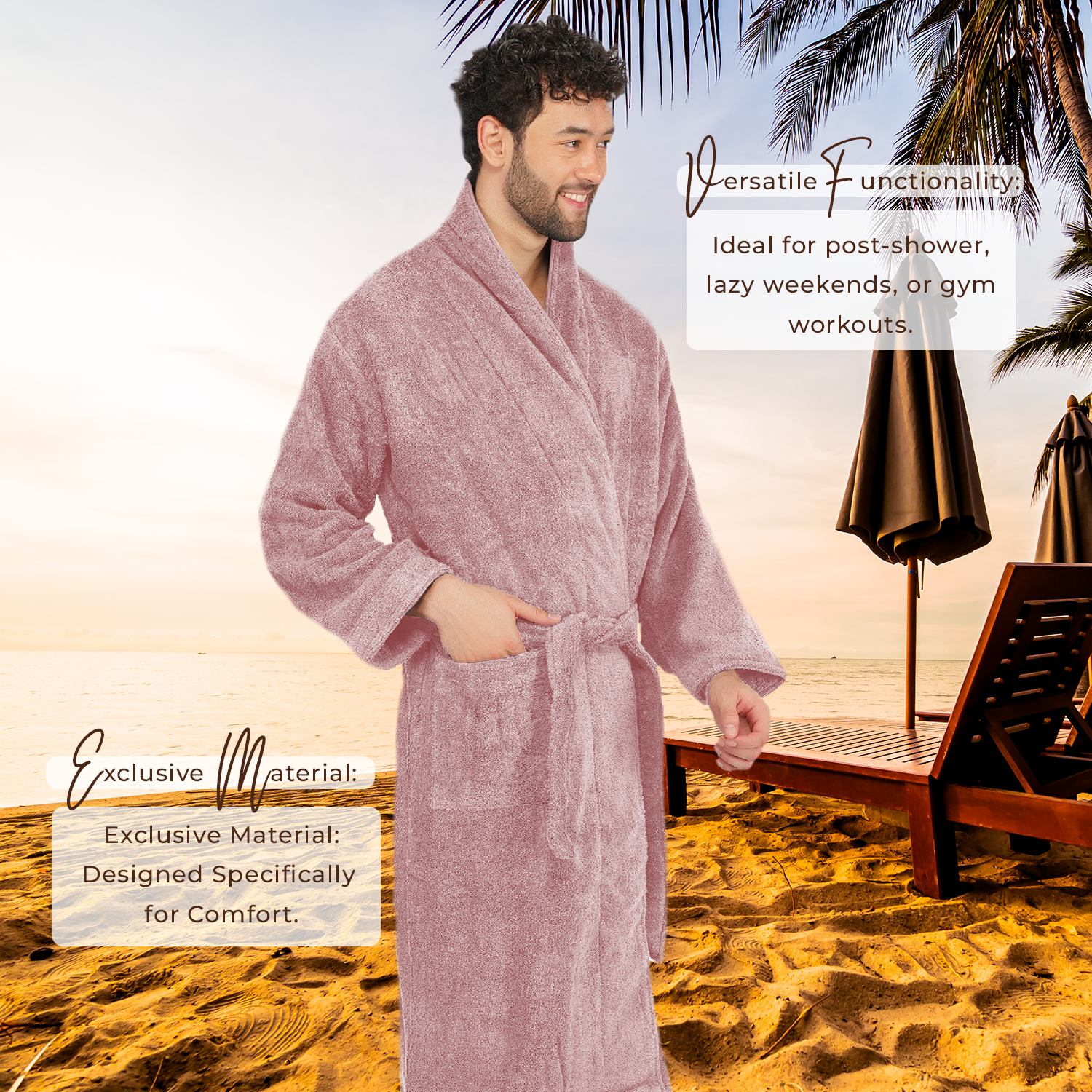 Canningvale 550 GSM Cotton Bathrobe For Men