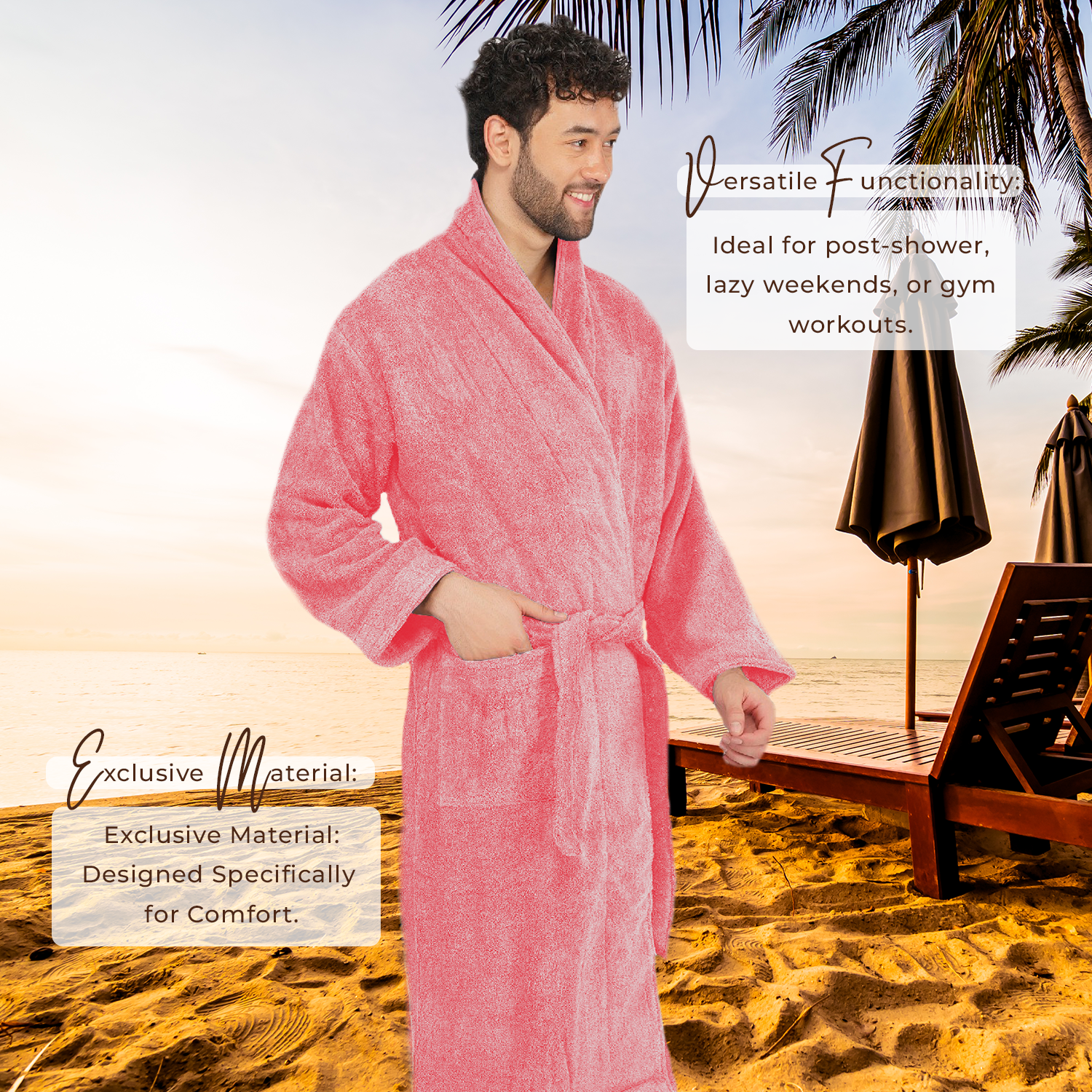 Canningvale 550 GSM Cotton Bathrobe For Men