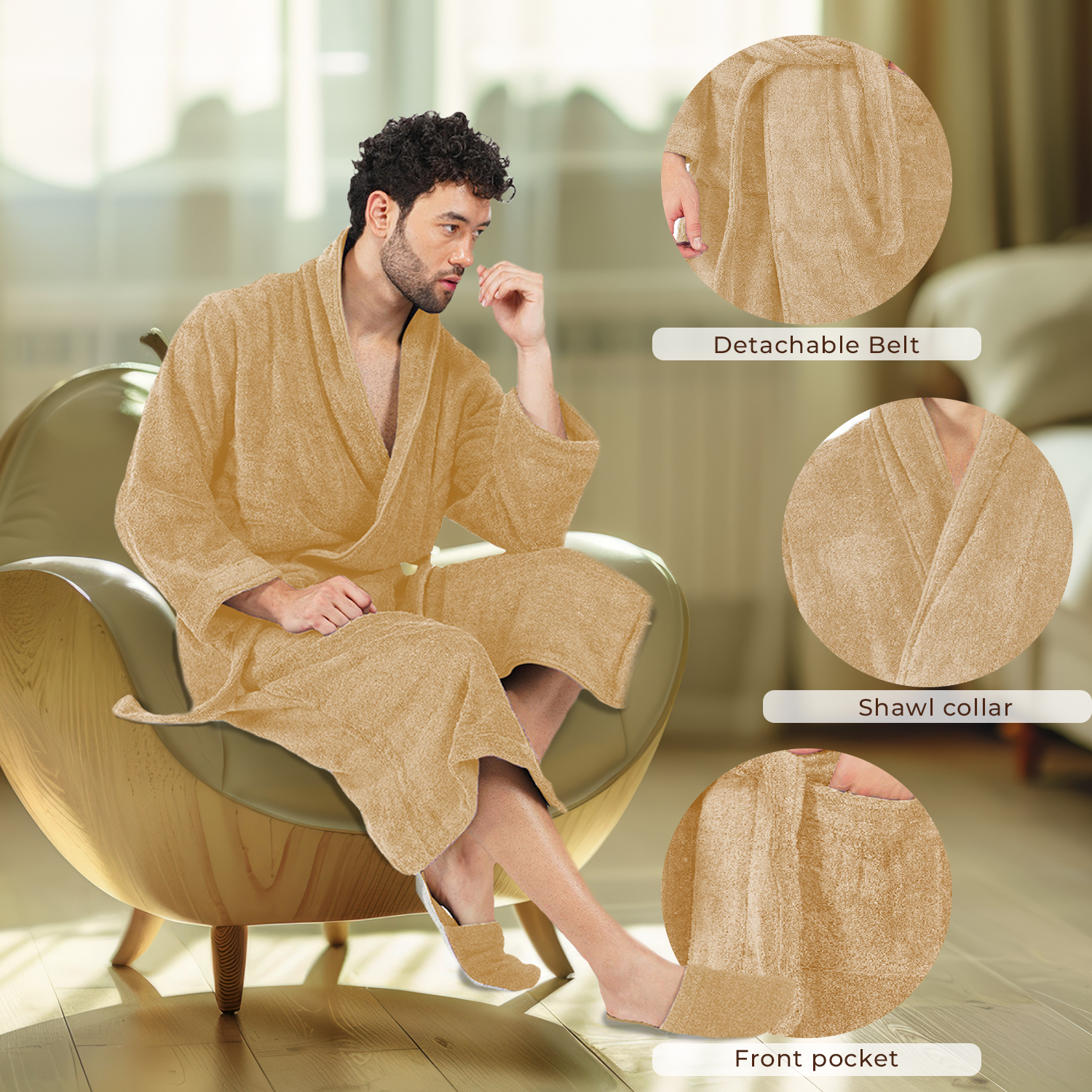 Canningvale 550 GSM Cotton Bathrobe For Men