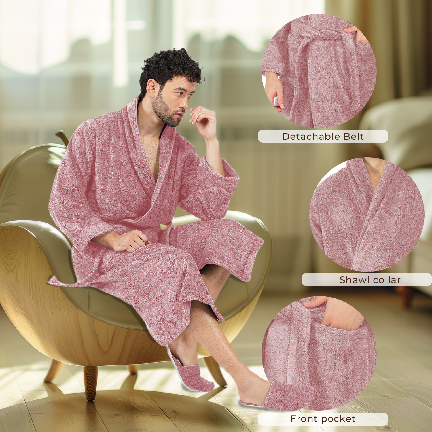 Canningvale 550 GSM Cotton Bathrobe For Men