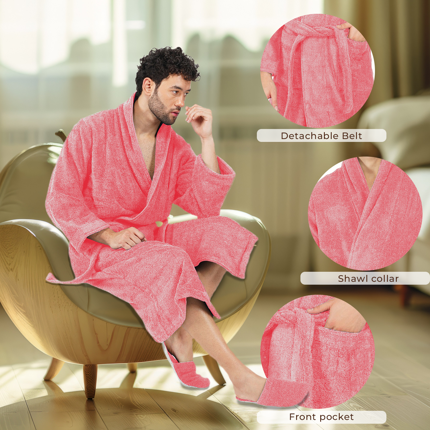 Canningvale 550 GSM Cotton Bathrobe For Men