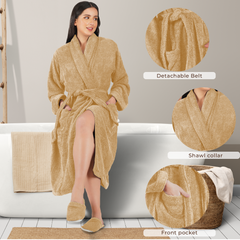 Canningvale  550 GSM Cotton Bathrobe  for Women