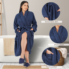 Canningvale  550 GSM Cotton Bathrobe  for Women