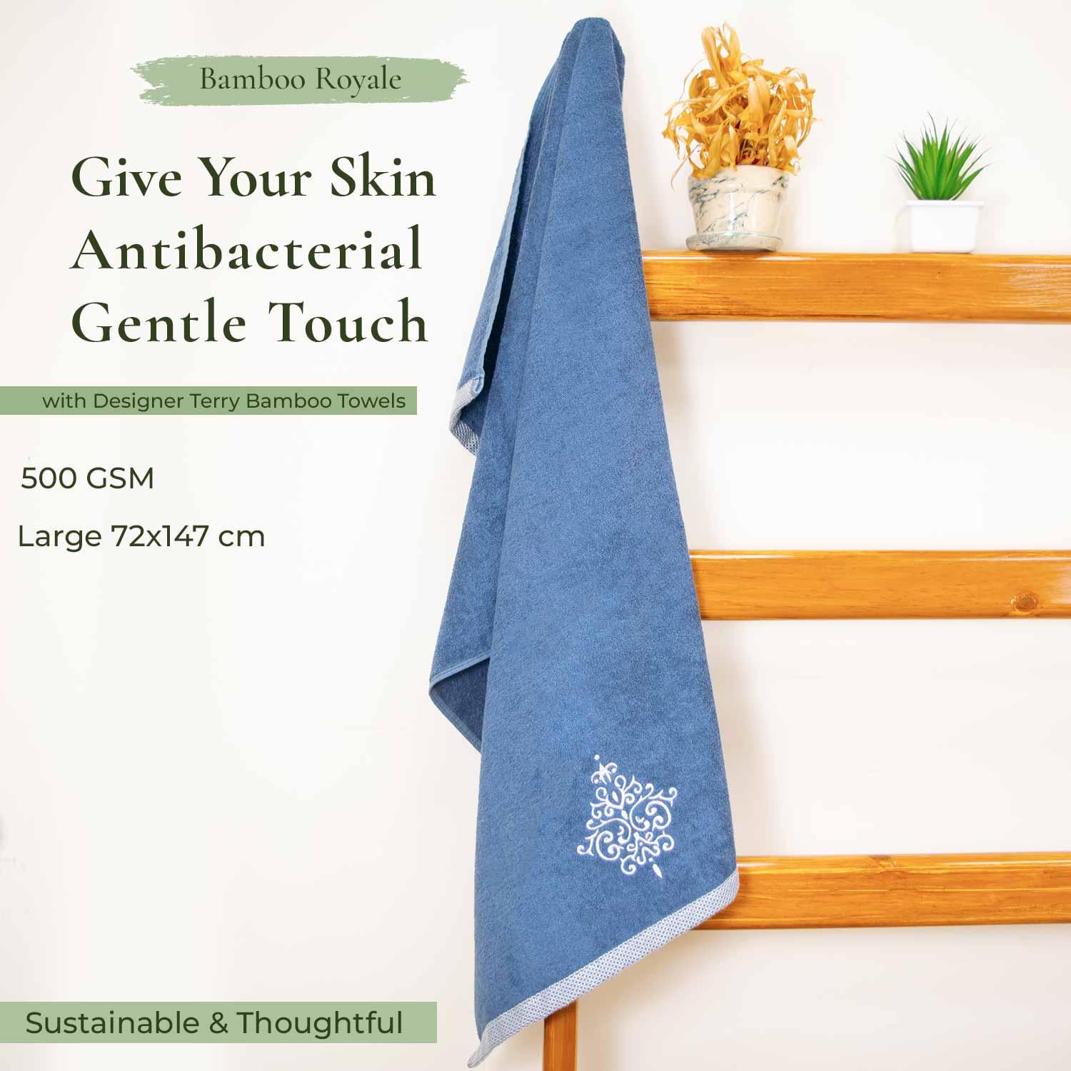 Royal Bamboo 500 GSM Bath Towel | 100% Bamboo - Rangoli