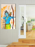Lord Ram Canvas Wall Painting | Cotton Stretched Canvas - Rangoli