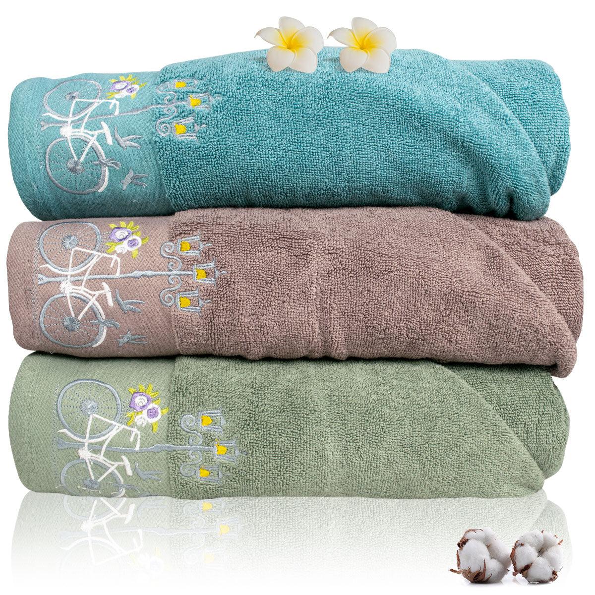 540 GSM Martin Hand Towel Set Of 3 | Ultra Soft & Highly Absorbent Towels | Green, Blugrn, Turquoise
