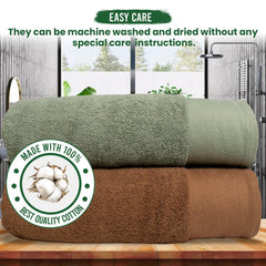 540 GSM Martin Bath Towel Set Of 2 | Ultra Soft & Highly Absorbent Towels - Rangoli