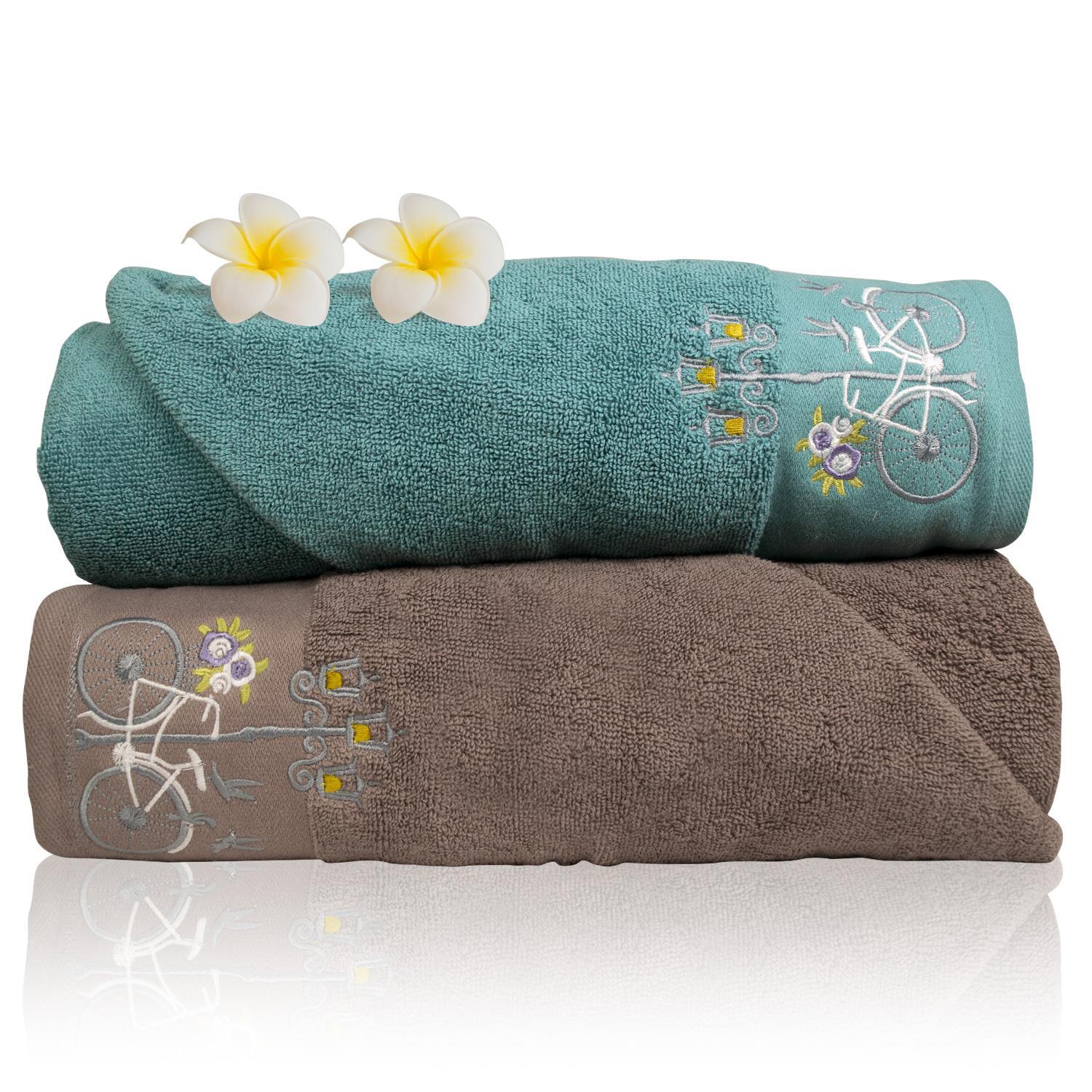 540 GSM Martin Bath Towel Set Of 2 | Ultra Soft & Highly Absorbent Towels - Rangoli